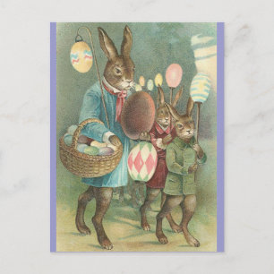 Rabbits Night Out Postcard