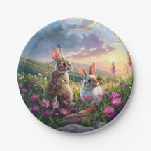 Rabbits On A Peaceful Evening