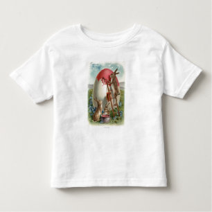 Rabbits Painting an Egg Toddler T-Shirt