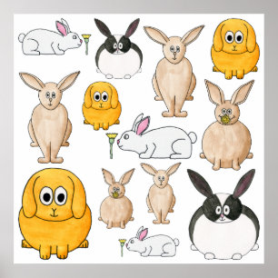 Rabbits. Poster