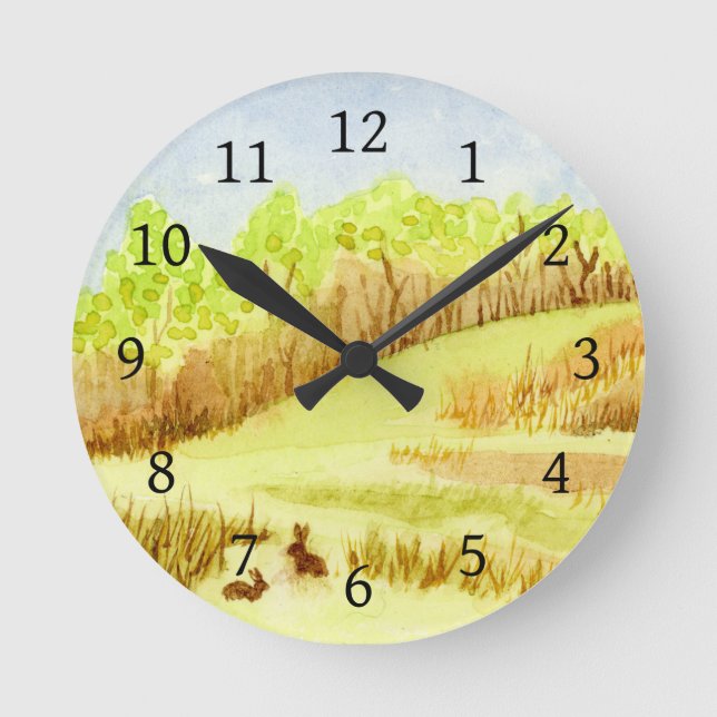 Rabbits Round Clock (Front)