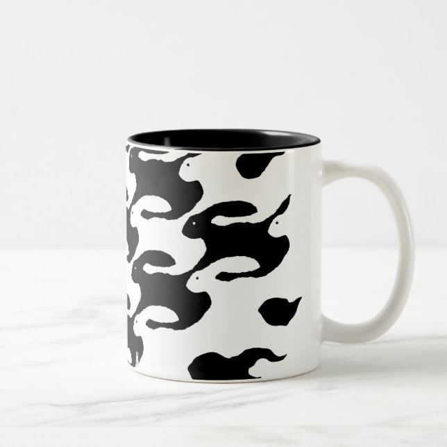 Rabbits Two-Tone Coffee Mug (Right)
