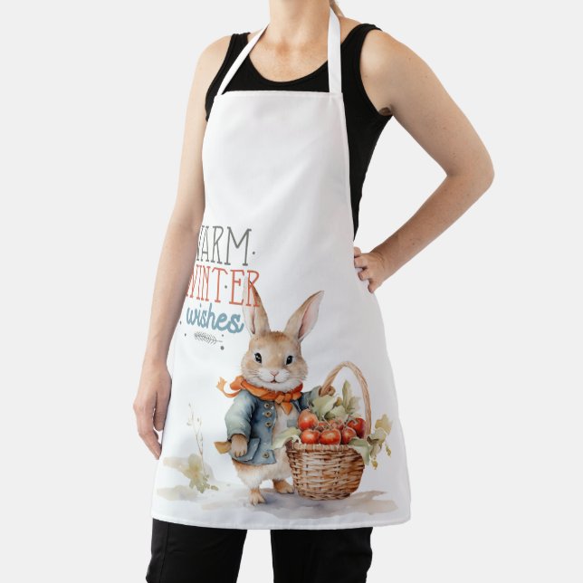 Rabbits Warm Winter Wishes Apron (Insitu)
