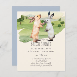 Rabbits Wedding Couple Country Garden