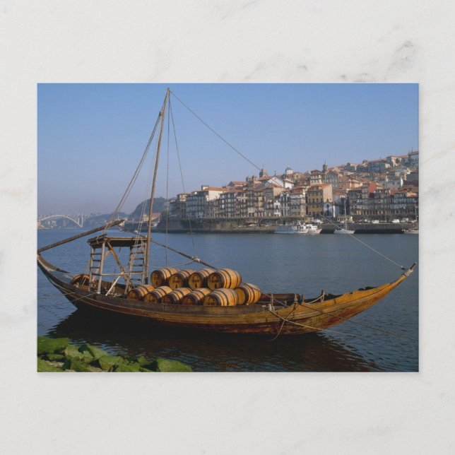 Rabelo Boats, Porto, Portugal Postcard (Front)