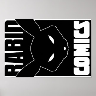 Rabid Comics Logo post Poster