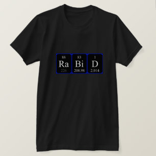 Rabid periodic table word shirt