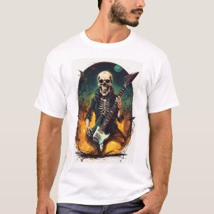 Rabid Rock Fury: Spooky Electric Guitar T-Shirt