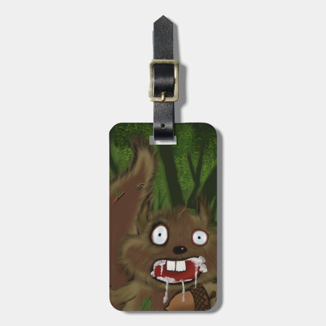 Rabid Squirrel Luggage Tag (Front Vertical)