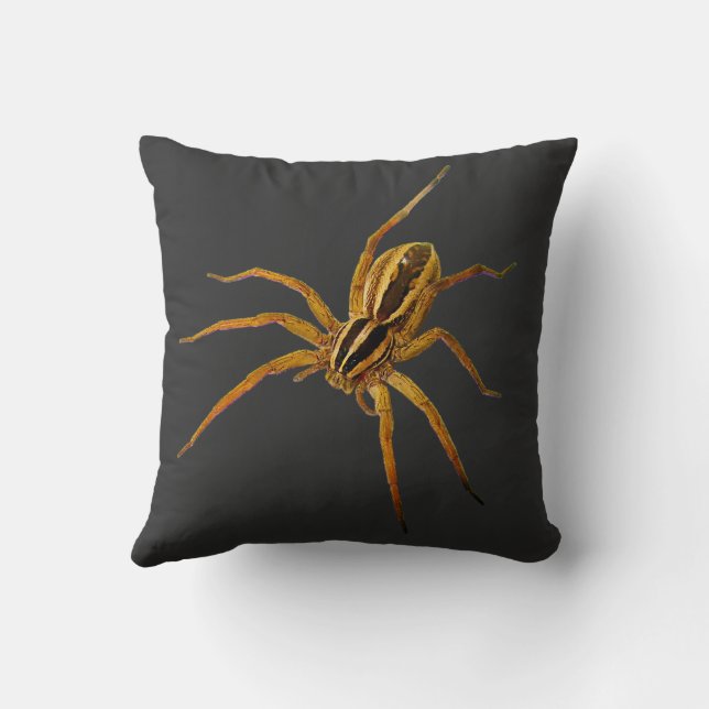 Rabid Wolf Spider (Rabidosa rabida) Cushion (Back)