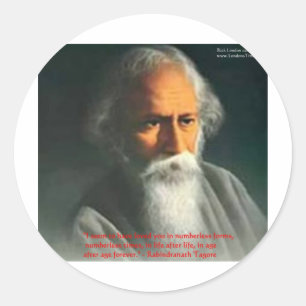 Rabindranath Tagore Love Quote Gifts & Cards Classic Round Sticker
