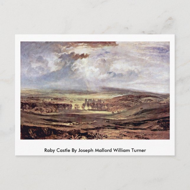 Raby Castle By Joseph Mallord William Turner Postcard (Front)
