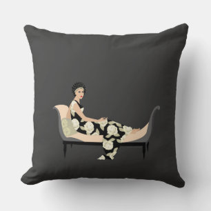 Racamier on charcoal cushion