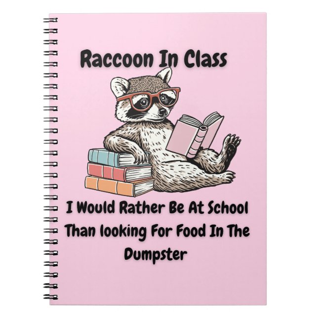 Raccon in Class Notebook (Front)