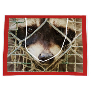 raccon on Custom Gift Bag - Large, Glossy