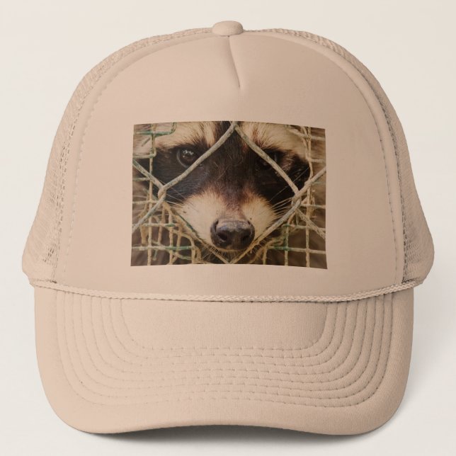 raccon   Trucker Hat  customizable (Front)