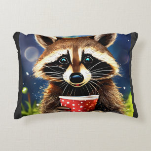 Raccoon Appreciation Day Bash Decorative Cushion