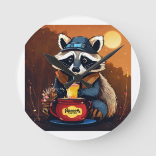 Raccoon Appreciation Day Festivities Round Clock