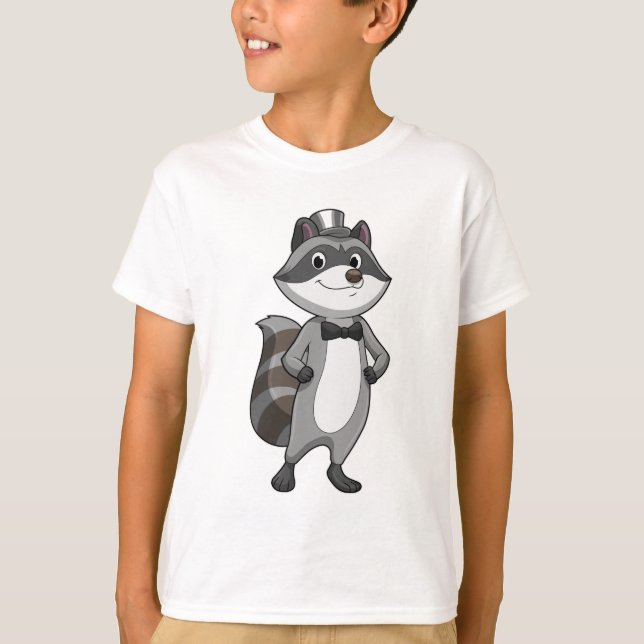Raccoon as Groom with Tie T-Shirt (Front)