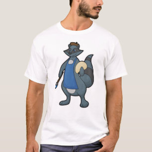 Raccoon as Painter with Paintbrush T-Shirt