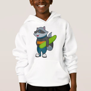 Raccoon as Snowboarder with Snowboard