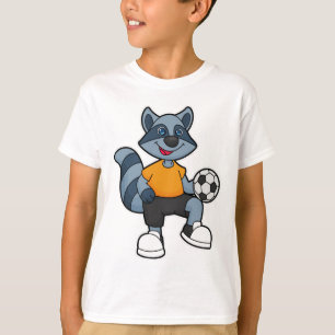 Raccoon as Soccer player with Soccer ball T-Shirt