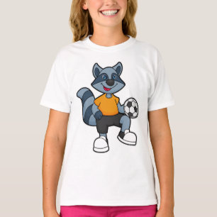 Raccoon as Soccer player with Soccer ball T-Shirt