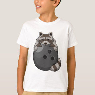 Raccoon at Bowling with Bowling ball T-Shirt