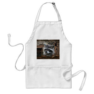 Raccoon At The Old Barn Standard Apron