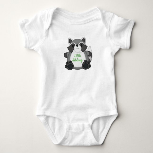 Raccoon Baby Shower Woodland Baby Bodysuit (Front)