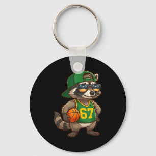Raccoon Basketball 67 Gen Alpha Slang Srts Men Boy Key Ring