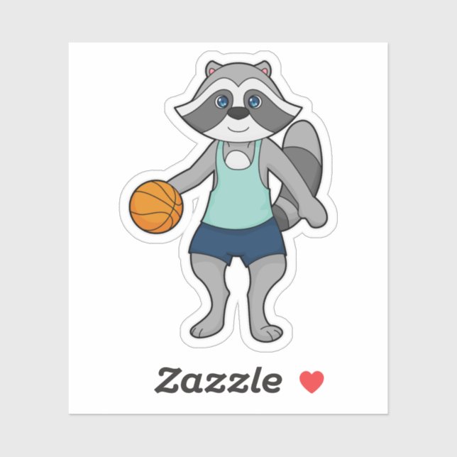 Raccoon Basketball player Basketball (Sheet)