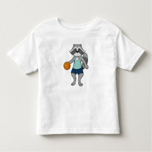 Raccoon Basketball player Basketball Toddler T-Shirt
