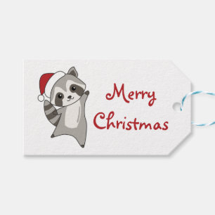 Raccoon Christmas Snow Winter Raccoons Trucker Hat Gift Tags