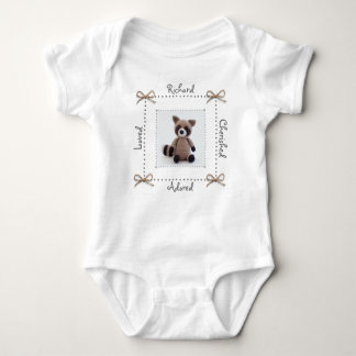 Raccoon Crochet Animal Baby Bodysuit Custom