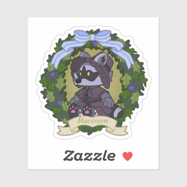 Raccoon Custom-Cut Vinyl Sticker (Sheet)