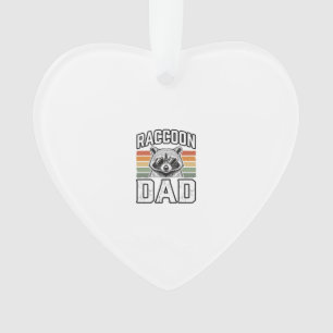 Raccoon Dad Vintage Engraving Retro Vector Design_ Ornament