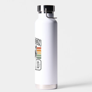 Raccoon Dad Vintage Engraving Retro Vector Design_ Water Bottle