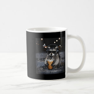 Raccoon Drinking Iced Coffee Funny Graphic Art Mug