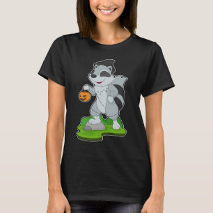 Raccoon Halloween Pumpkin T-Shirt