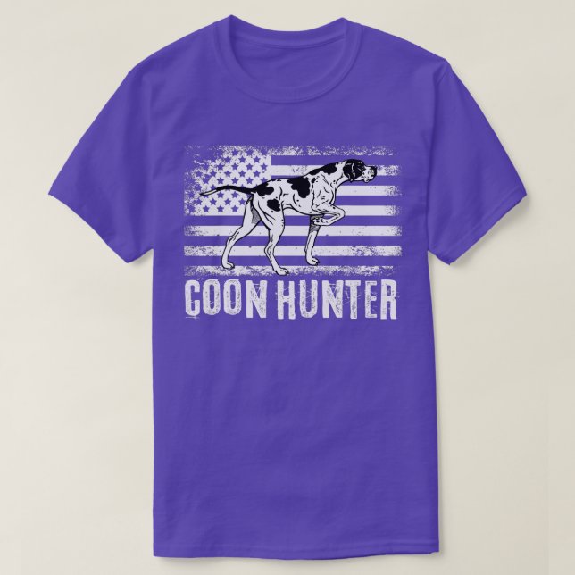 Raccoon Hunting Coon Hunting Coonhound Hunter Gift T-Shirt (Design Front)