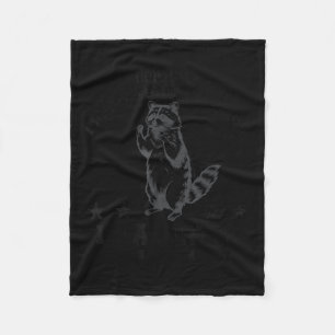 Raccoon i don't think i'm being dramatic enough fleece blanket