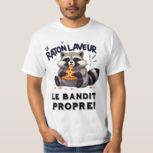 Raccoon Illustration Humor The Clean Bandit! T-Shirt
