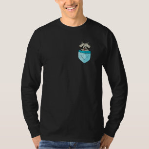 Raccoon In Pocket T-Shirt