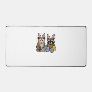 Raccoon Opossum Easter T-Shirt_1 Desk Mat
