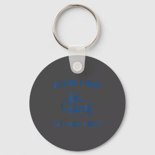 Raccoon Outside I Skirt But Inside I Hurt Funny Sa Key Ring