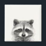 Raccoon Pencil Drawing Magnet<br><div class="desc">Raccoon Pencil Drawing by Victoria Borges</div>