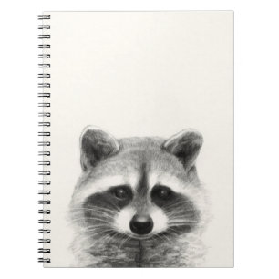 Raccoon Pencil Drawing Notebook