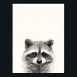 Raccoon Pencil Drawing Poster<br><div class="desc">Raccoon Pencil Drawing by Victoria Borges</div>