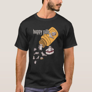 Raccoon Pills Animals Cute Happy Sarcastic Joke T-Shirt